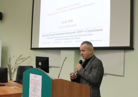 Wystąpienie dr Artura Dąbrowskiego podczas konferencji nt. Pokazać siebie czy dać siebie?