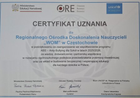 Certfikat WOM