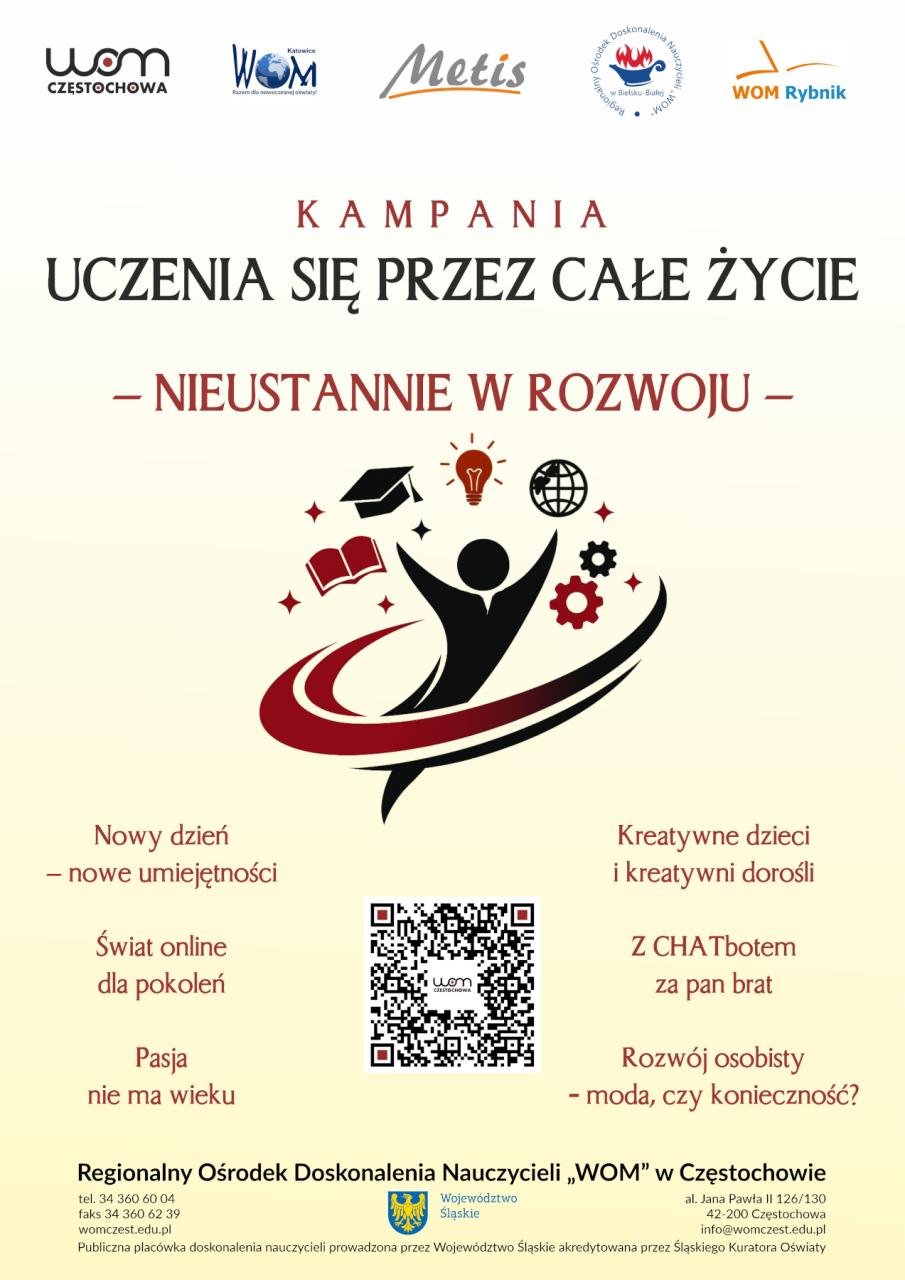Plakat kampanii uczenia się przez całe życie