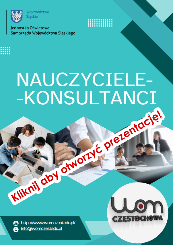 plakat prezentacji - poznajcie naszych nauczycieli-konsultantów