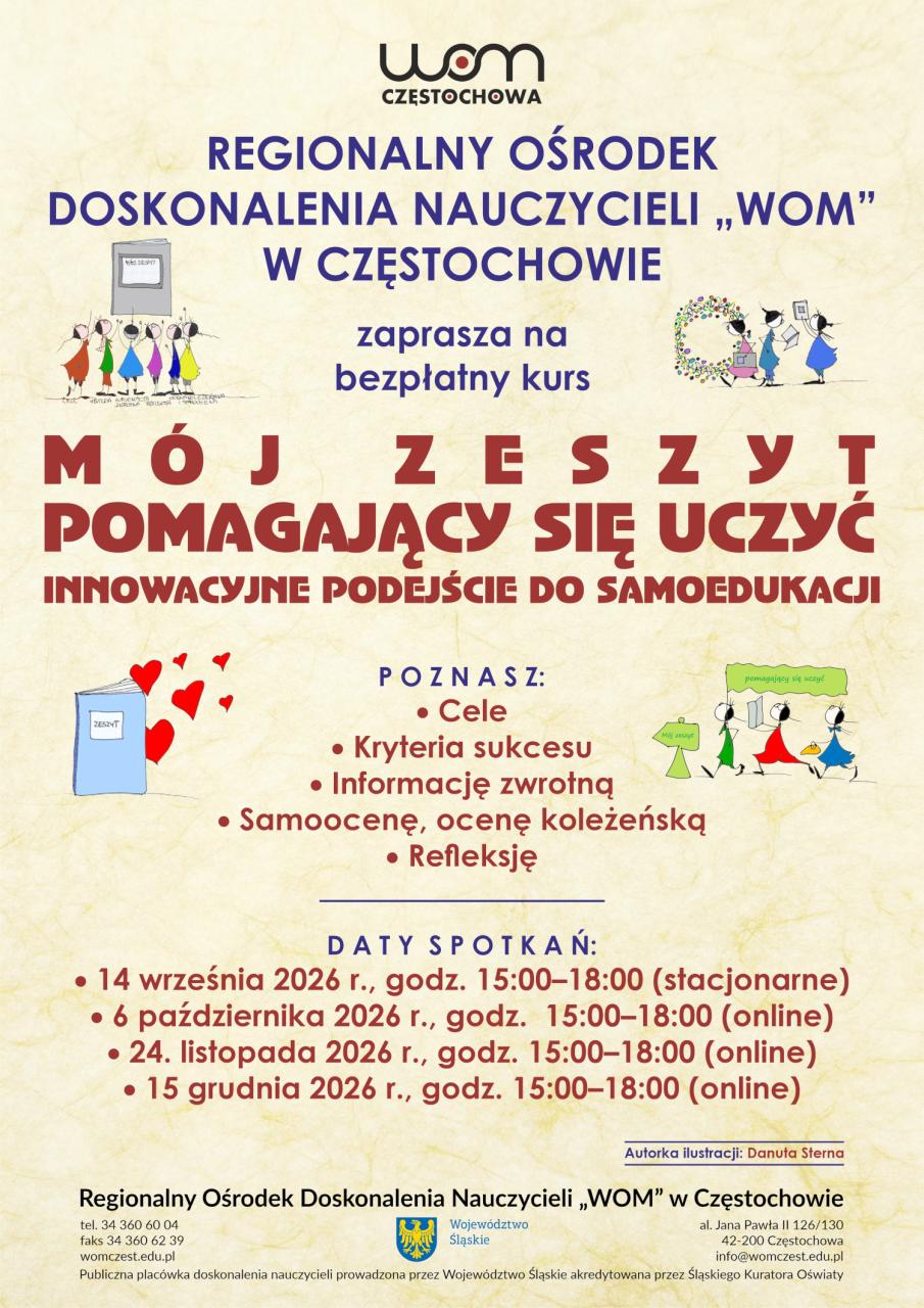 plakat - „Mój zeszyt pomagający się uczyć – innowacyjne podejście do samoedukacji”