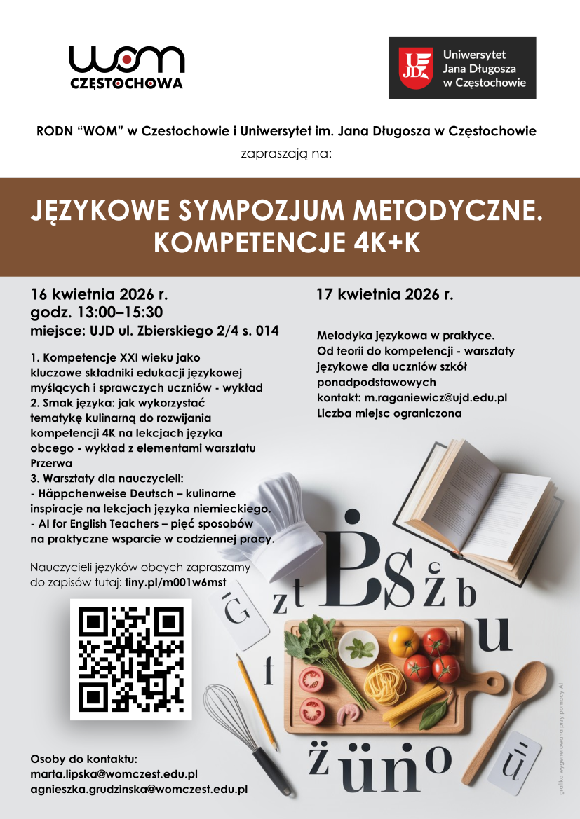 plakat dotyczący sympozjum językowego