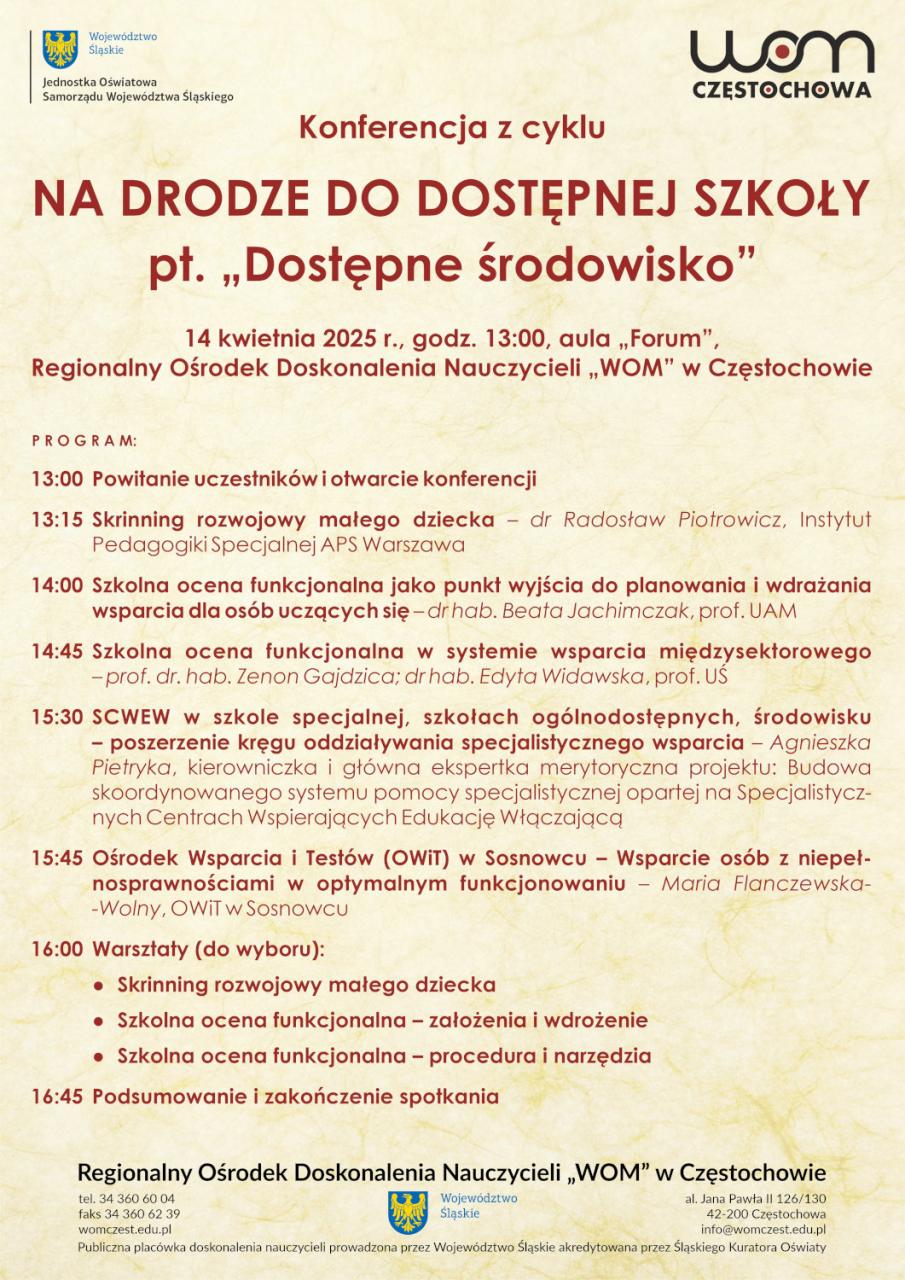 plakat z programem