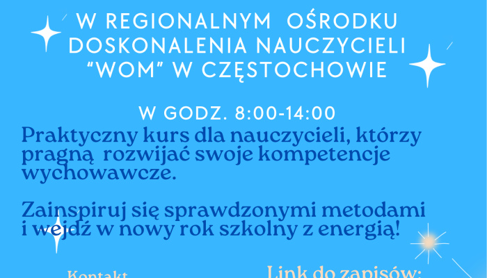 Kurs doskonalący "Pozytywna dyscyplina dla nauczycieli"