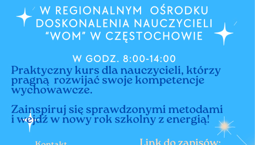 Kurs doskonalący "Pozytywna dyscyplina dla nauczycieli"