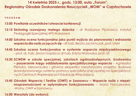 3 edycja - Na drodze do dostępnej szkoły - Plakat z programem