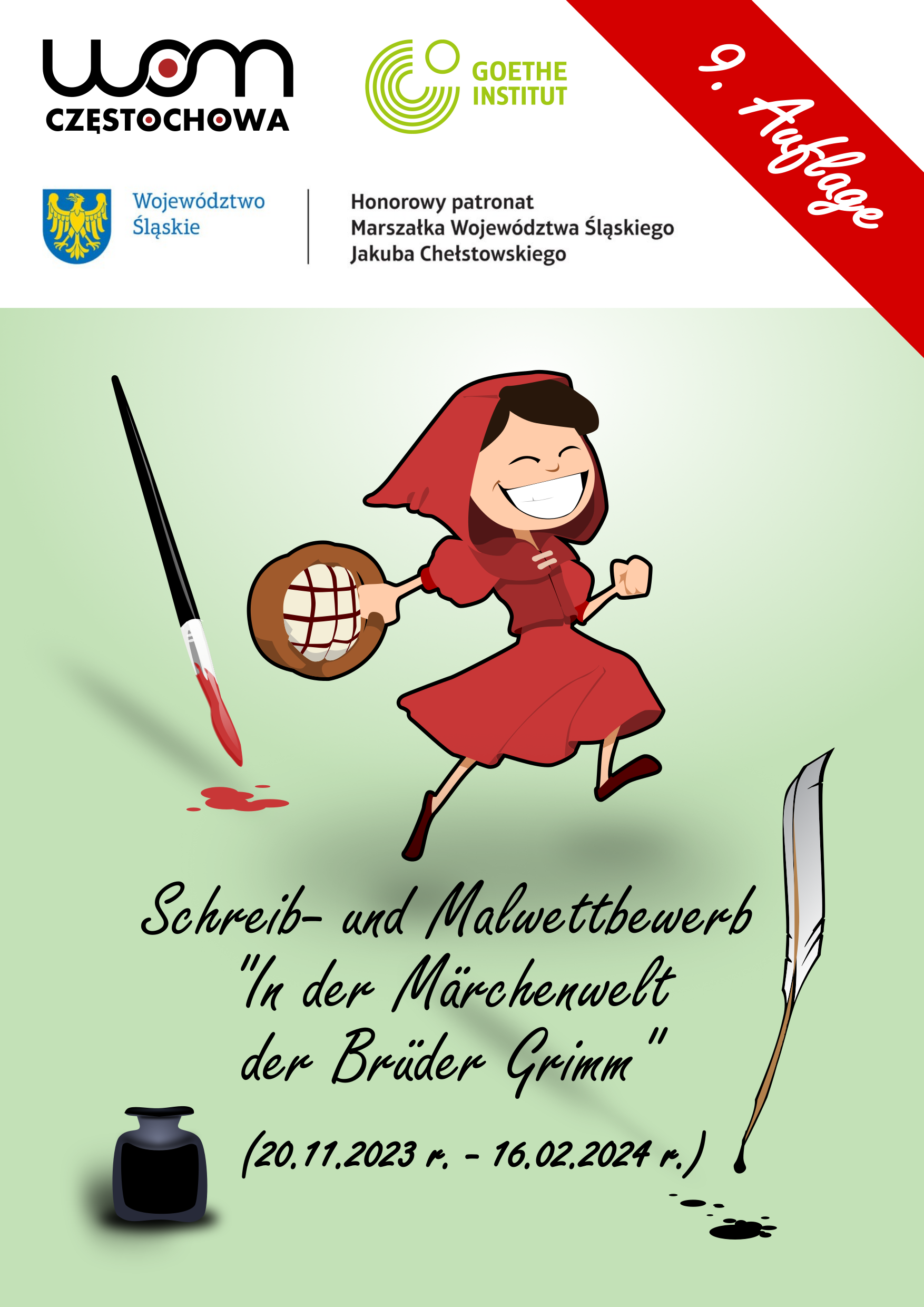 IX edycja Wojewódzkiego Konkursu Plastyczno-Językowego 'In der Märchenwelt der Brüder Grimm' - plakat 
